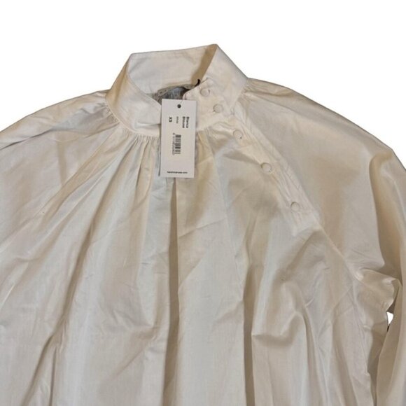 Harshman 3X Bianca Band Collar Cotton Poplin Blouse NWT MSRP $192 - Picture 9 of 11